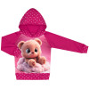 Tepláková souprava - Puntík fuchsie - medvídek (kapuca)