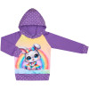 Tepláková souprava - Puntík fialová - králíček s duhou (kapuca) - skladem