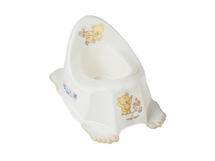 Nočník TEDDY BEAR biela-protišm.