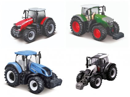 Bburago Farm Tractor na zotrvačník 10 cm ASST