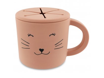 Dětský silikonový hrnek na svačinu Trixie Baby - Mrs. Cat
