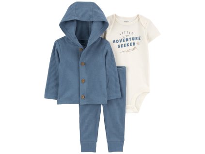 CARTER'S Set 3dielny mikina body kr. rukáv tepláky Blue Adventure chlapec