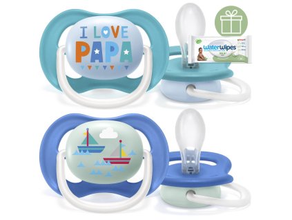 Philips AVENT Cumlík Ultra air text 6-18m chlapec 2 ks+WW Soapberry 60ks