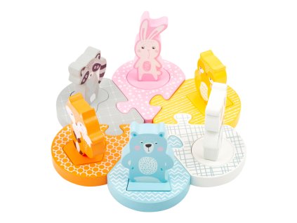 small foot Drevené vkladacie puzzle zvieratká