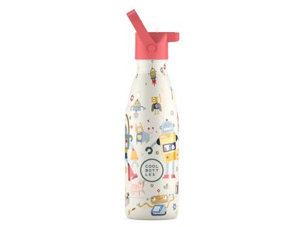 a89d1f98e9a89b940228a7bffb0b33f4 detska nerezova termolahev coolbottles kids messy robots 1