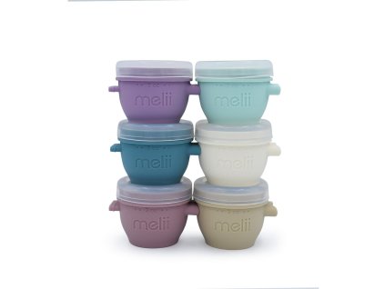 Silikónové tégliky na potraviny Snap&Go 59 ml - 6ks - Luxe pastelové