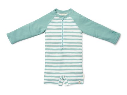 Plavky dlhý rukáv Stripes Surf Blue veľ. 98/104