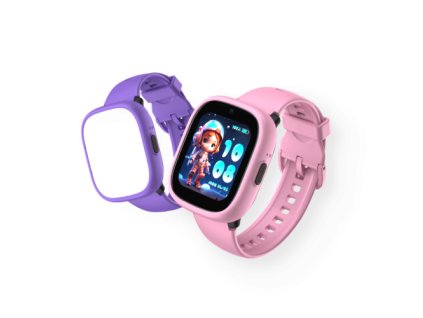 Detské smart hodinky Kiddoboo x Lagenio WatchMe 4G Pink/Purple