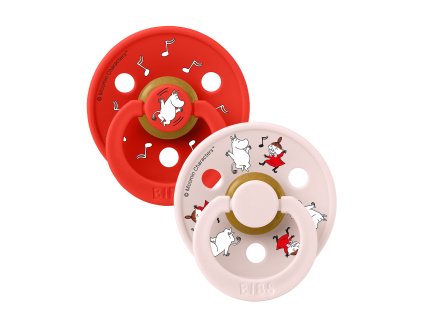 BIBS Moomin Colour cumlik z prirodneho kaucuku 2ks velkost 2 Dancing CandyApple Petal Mix 12032101 5713795273454