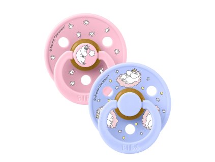 BIBS Moomin Colour cumlik z prirodneho kaucuku 2ks velkost 2 Dreaming BabyPink Hush Mix 12033101 5713795273461