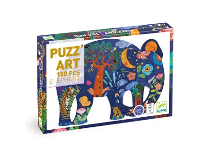 dj07652 umelecke puzzle slon 150 dielikov 2