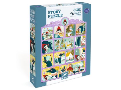 dj07050 pribehove puzzle cervena ciapocka 35 dielikov 2