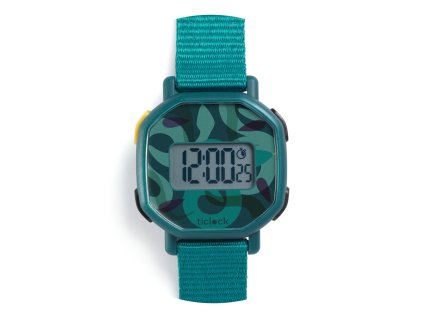 dd00455 naramkove digitalne hodinky ticlock zelene hady