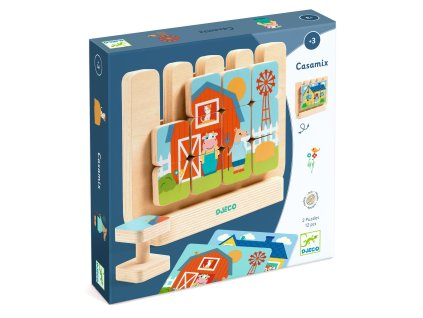 dj01618 obojstranne drevene puzzle casamix 12 ks