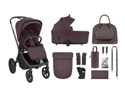 Novinka kikkaboo Kočík 2v1 Goya Platinum Merlot