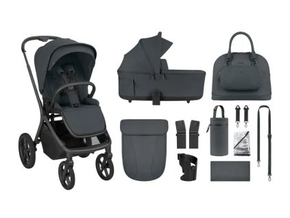 Novinka kikkaboo Kočík 2v1 Goya Platinum Graphite