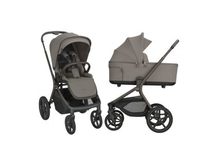 Novinka kikkaboo Kočík 3v1 Goya Platinum Mocca + carrello Nova Autosedačka Zdarma