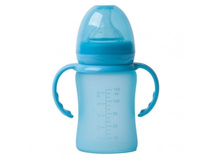 Sklenená fľaša s úchytmi B-Thermo 150ml Turquoise