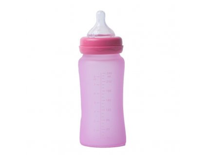 Sklenená fľaša s úchytmi B-Thermo 240ml Pink