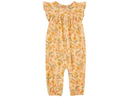 CARTER'S Overal bez nožičiek kr. rukáv Yellow Floral dievča