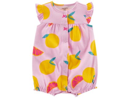 CARTER'S Overal letný krátky rukáv Purple Lemon dievča