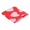 Hearts Red Towel Micro 135x65cm Detail2 Sample