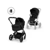 Cybex Balios Fold S LUX + skladacia vanička 2026, moon black