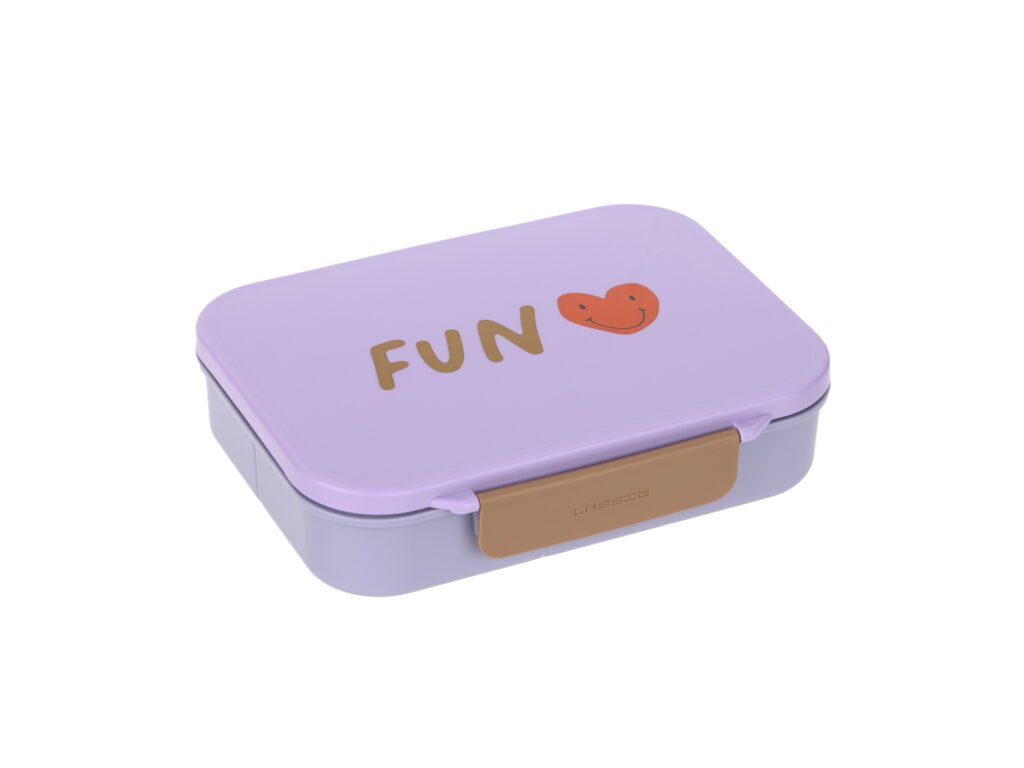 Lässig desiatový box Bento Little Gang heart lilac (Variant LÄSSIG Lunchbox Bento Little Gang heart lilac)