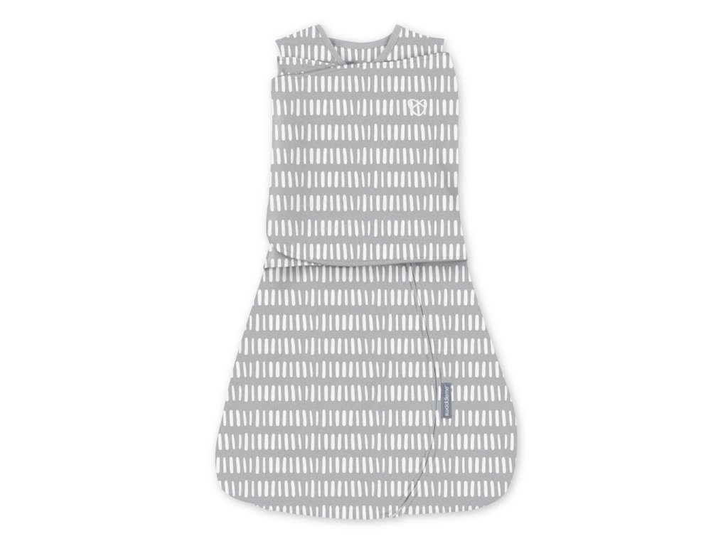 INGENUITY Zavinovačka bavlnená ulitka konvertibilná s voľným rukávom TOG 1 SwaddleMe™ Grey 3m+