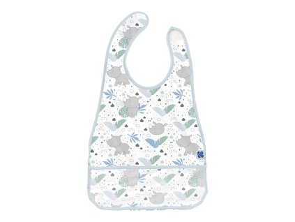 Podbradník plastový s vreckom Savanna Pattern Blue
