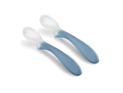Nuvita Set 2ks silikónových lyžičiek, Powder Blue