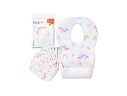 BABYONO Podbradníky jednorazové 10ks, 6m+