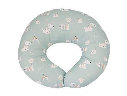 EKO Vankúš na dojčenie malý VELVET Dogs Mint 60x60 cm