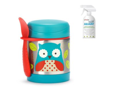 SKIP HOP Zoo Termoska na jedlo s lyžičko/vidličkou Sovička 325 ml, 3+ + AQUAINT 500 ml