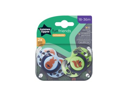 TOMMEE TIPPEE Cumlík silikón Fun, 18-36m, 2ks