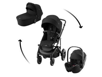 Britax Römer Set kočík Smile 5Z + hlboká korba + autosedačka Baby-Safe PRO, Space Black