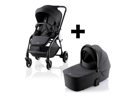 Britax Römer Sada kočíka Rio + hlboká vanička Style, Carbon Black