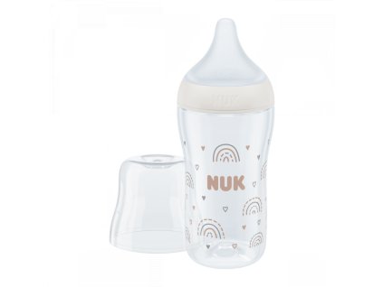 NUK Fľaša kojenecká sklenená s kontrolou teploty Perfect Match 230 ml