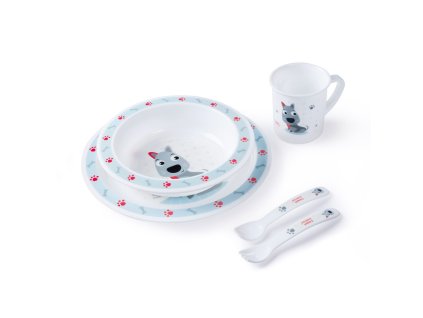 canpol babies plastovy riad cute animals modry