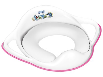 MALTEX Redukcia na WC s úchytmi mäkká Šmolkovia - Pink