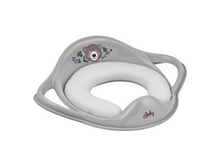 MALTEX Redukcia na WC s úchytmi mäkká The Nature Buddies Medveď - Grey