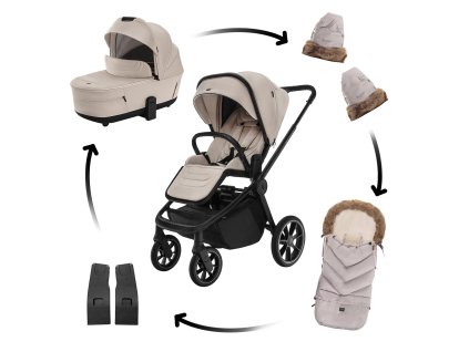 Zopa Sada Move Cross 5 + hlboká vanička Move XL 5 + darčeky, Ivory Beige