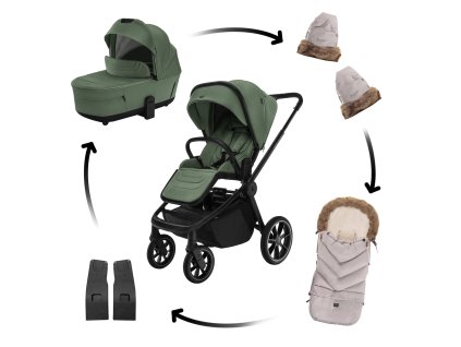 Zopa Sada Move Cross 5 + hlboká vanička Move XL 5 + darčeky, Rocky Green