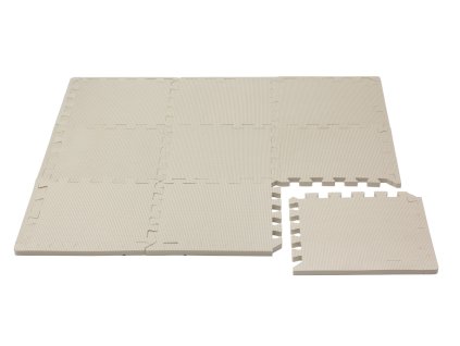 30024 1 4 cm silna bezova hracia podlozka z penovych puzzli s okrajom light beige 92x92 cm3x3 9e light beige 4776