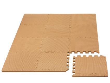 30090 hracia podlozka puzzle s okrajom brown 92 x 122 cm hrubka 1 4cm balenie obsahuje celkom 12 kusov puzzli kazda 31 5 x 31 5 cm a 14 okrajov