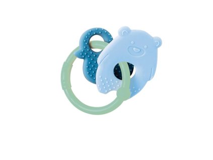 NATTOU Hryzačka silikónová BPA free Lapidou macko modrá