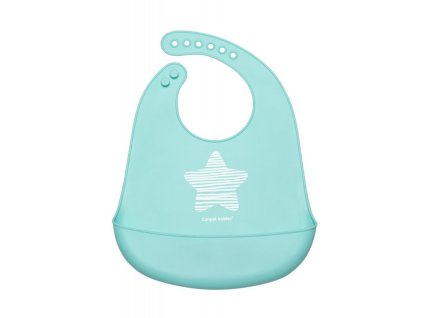 CANPOL BABIES Podbradník silikónový s vreckom Pastels zelený