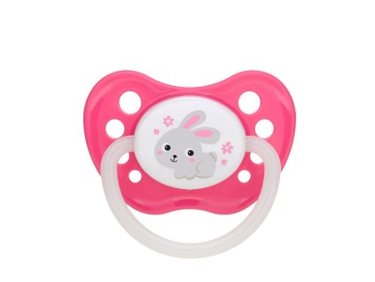 CANPOL BABIES Cumlík silikónový anatomický 18m+ Bunny & Company - ružová