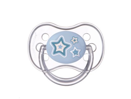CANPOL BABIES Cumlík silikónový symetrický 6-18m Newborn Baby - modrá