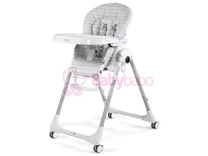 Peg-pérego - Prima Pappa Follow Me Linear Grey + hrazda ZDARMA